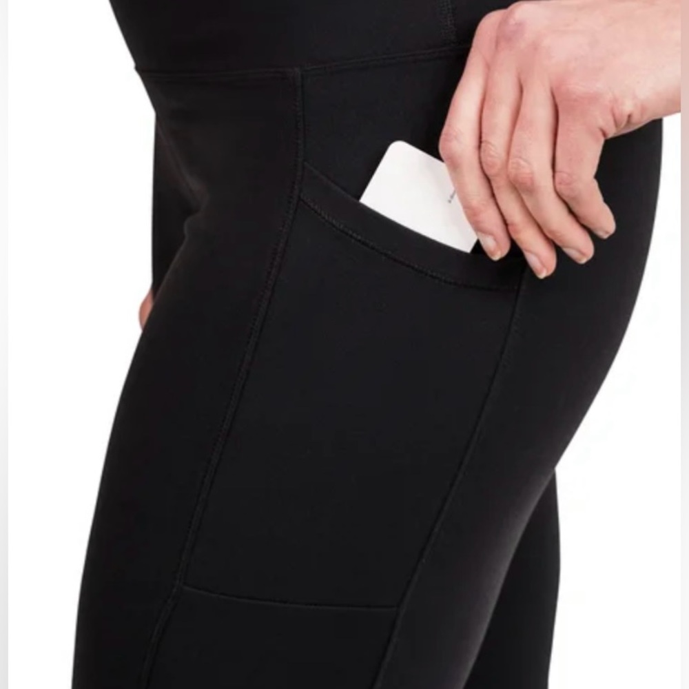 Tuff Athletics Yoga Pants Black With Pockets NWOT